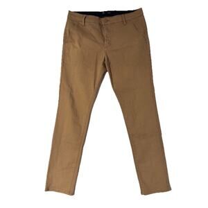 Fried Denim Men’s Slim Fit Pants Brown Chino Tapered Stretch Casual Size 34x32